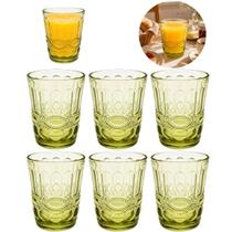 Jogo 6 Copos Vidro Premium Decorado Resistente