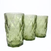 Jogo 6 Copos Vidro Stella 400ml Verde Vista Home