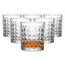 Jogo 6 Copos Whisky de Vidro Grosso Resistente Drink 273ml