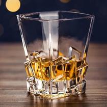 Jogo 6 Copos Whisky Vidro Licor Luxuoso Sofisticado 285Ml