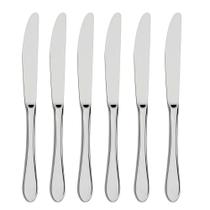Jogo 6 De Facas De Sobremesa Aço Inox Prata Em Casa Tem Linha Bronze 18,5cm Jogo 6 De Facas De Sobremesa Aço Inox Prata Em Casa Tem Linha Bronze 18,5cm