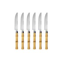 Jogo 6 Facas Mesa Bambu Asper 21.5 cm Mimo ATJ05F