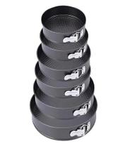 Jogo 6 Forma Fundo Removivel Antiaderente Aro18 Ao 28 Teflon