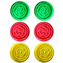 Jogo 6 Formas de Silicone 200ml Modelo Rosas 13cm Saldão Jogo 6 Formas de Silicone 200ml Modelo Rosas 13cm Saldão