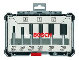 Jogo 6 Fresas Retas Standard Encaixe 6Mm Bosch