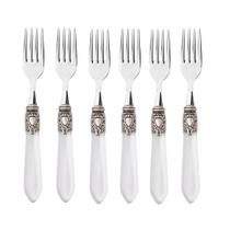 Jogo 6 Garfos Transparente de Mesa Jantar Oxford Bugatti