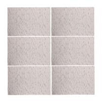 Jogo 6 Lugar Americano Retangular Mesa PVC Carpet Bege 45x30cm Lyor