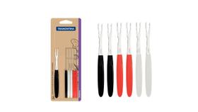 Jogo 6 Mini Garfo Petisco Inox Queijo Tábua Frios - Tramontina