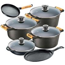 Jogo 6 Pçs 4 Caçarolas 1 Frigideira 1 Chapa - Panela Mineira Jogo 6 Pçs 4 Caçarolas 1 Frigideira 1 Chapa - Panela Mineira