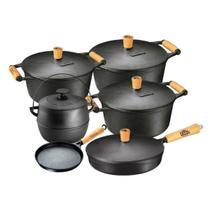Jogo 6 Peças Caçarolas 1 Frigideiras E Bojudo - Panela Mineira