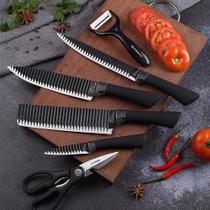 Jogo 6 Peças de Facas para Cozinha Churrasco em aço inox
