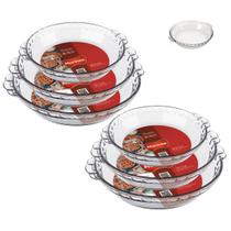 Jogo 6 Peças Forma Filetada 2 De Cada Tamanho Vidro Marinex