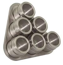 Jogo 6 Porta Condimentos Inox Triangular 22 cm Mimo AI1402 Jogo 6 Porta Condimentos Inox Triangular 22 cm Mimo AI1402