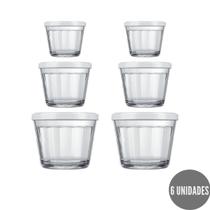 Jogo 6 Potes 600ml, 350ml e 150ml Papinha Vidro Americano - NADIR FIGUEREIDO