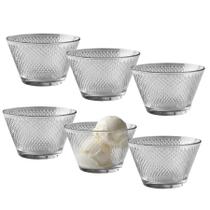 Jogo 6 Potes De Sobremesa Tigela Bowl Taça De Vidro 250ml