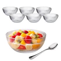 Jogo 6 Potes De Sobremesa Tigela Bowl Taça De Vidro 330ml Jogo 6 Potes De Sobremesa Tigela Bowl Taça De Vidro 330ml