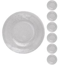 Jogo 6 Prato Duralex Redondo Fundo Acqua Refeição 22cm Jogo 6 Prato Duralex Redondo Fundo Acqua Refeição 22cm