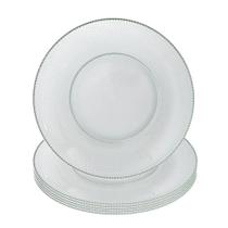 Jogo 6 Prato Raso De Vidro Gema Plus Transparente 25cm Class Home