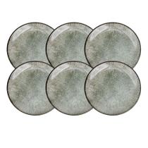 Jogo 6 Prato Rasos de Cerâmica Verde Coup Síria Alleanza