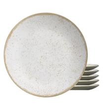 Jogo 6 Prato Sobremesa Coup Organic Cerâmica 20cm Alleanza