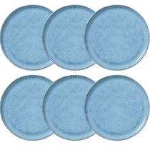 Jogo 6 Pratos 21cm Cerâmica Azul Para Sobremesa Mesa Posta Porto Brasil Linhas Breeze Raso Jogo 6 Pratos 21cm Cerâmica Azul Para Sobremesa Mesa Posta Porto Brasil Linhas Breeze Raso