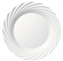 Jogo 6 Pratos Fundo Duralex Jasmim Opaline Branco Vidro 26Cm - Marinex