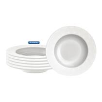 Jogo 6 Pratos Fundo Tramontina Porcelana 23 cm Alicia