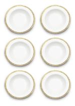 Jogo 6 Pratos Fundos 22 Cm De Porcelana Paddy Dourados Wolff