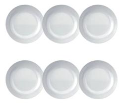 Jogo 6 Pratos Fundos 22cm Vidro Duralex Blanc Sopa E Massas Branco Liso Jogo 6 Pratos Fundos 22cm Vidro Duralex Blanc Sopa E Massas Branco Liso