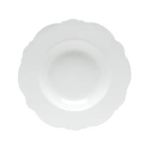 Jogo 6 pratos fundos 23 cm de porcelana Maldivas branco Wolff - 17470