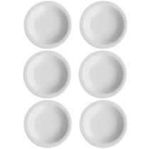 Jogo 6 Pratos Fundos de Porcelana 21,5cm Classe Única Iguaçu Germer Branco Jogo 6 Pratos Fundos de Porcelana 21,5cm Classe Única Iguaçu Germer Branco