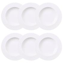 Jogo 6 Pratos Fundos Porcelana Branca 23cm Mesa Posta Aba Larga 330ml Tramontina Ingrid Jogo 6 Pratos Fundos Porcelana Branca 23cm Mesa Posta Aba Larga 330ml Tramontina Ingrid