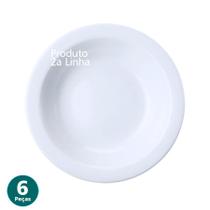 Jogo 6 Pratos Fundos Sopa Salada REstaurante Porcelana Germer 2a Linha - Porcelanas Germer