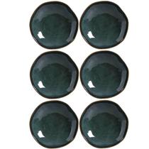 Jogo 6 Pratos Fundos Sopas Caldos 21cm em Cerâmica Stoneware Orgânico Oceano Azul Porto Brasil Jogo 6 Pratos Fundos Sopas Caldos 21cm em Cerâmica Stoneware Orgânico Oceano Azul Porto Brasil