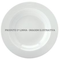 Jogo 6 Pratos Massa 28cm Schmidt - Mod. Cilindrica 2 Linha - Branco - Lisa
