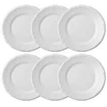 Jogo 6 Pratos Raso 26cm Porcelana Schmidit Linha Pomerode
