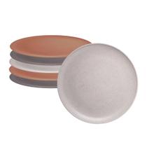 Jogo 6 Pratos Raso em Fibra de Pinho e PP Pine Cores Sortidas Inquebrável 27cm Wolff Jogo 6 Pratos Raso em Fibra de Pinho e PP Pine Cores Sortidas Inquebrável 27cm Wolff