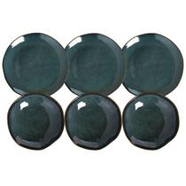 Jogo 6 Pratos Rasos 26cm 6 Pratos Fundos 21cm Azul Cerâmica Orgânico Oceano Porto Brasil Jogo 6 Pratos Rasos 26cm 6 Pratos Fundos 21cm Azul Cerâmica Orgânico Oceano Porto Brasil
