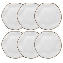 Jogo 6 Pratos Rasos 27,5cm Ryo Maresia Porcelana Oxford Jogo 6 Pratos Rasos 27,5cm Ryo Maresia Porcelana Oxford