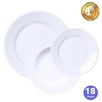 Jogo 6 Pratos Rasos 6 Fundos 6 Sobremesa Bar Hotel Germer 18 Peças Jogo 6 Pratos Rasos 6 Fundos 6 Sobremesa Bar Hotel Germer 18 Peças