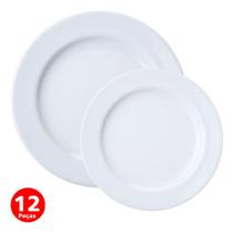 Jogo 6 Pratos Rasos 6 Sobremesa Itamaraty Porcelana Schmidt