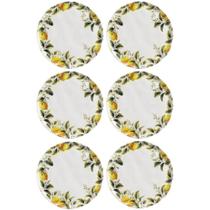 Jogo 6 Pratos Rasos Bio Limonata 27,5cm Cerâmica Porto Brasil Mesa Jantar Jogo 6 Pratos Rasos Bio Limonata 27,5cm Cerâmica Porto Brasil Mesa Jantar