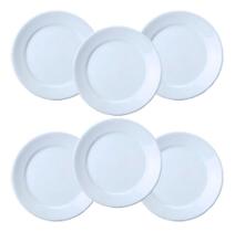 Jogo 6 Pratos Rasos P/ Restaurante Hotel Porcelana Germer Resistente