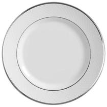 Jogo 6 Pratos Rasos Relevo Prata 28cm Alleanza