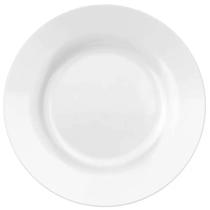 Jogo 6 Pratos Rasos Sobremesa Redondo Opaline Vidro Branco 19 cm Jogo 6 Pratos Rasos Sobremesa Redondo Opaline Vidro Branco 19 cm