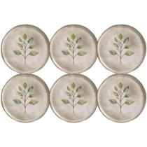 Jogo 6 Pratos Sobremesa 21,5cm Cerâmica Orgânica Porto Brasil Bio Evergreen Mesa Posta Jogo 6 Pratos Sobremesa 21,5cm Cerâmica Orgânica Porto Brasil Bio Evergreen Mesa Posta