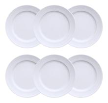 Jogo 6 Pratos Sobremesa Chevron Relevo Porcelana Germer Jogo 6 Pratos Sobremesa Chevron Relevo Porcelana Germer