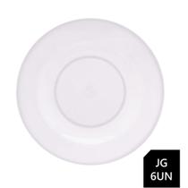 Jogo 6 Pratos Sobremesa Melamina Basic Branco Lyor 18cm Jogo 6 Pratos Sobremesa Melamina Basic Branco Lyor 18cm