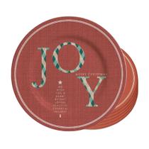 Jogo 6 Pratos Sobremesa Natalino Joy Vermelho Cerâmica Alleanza 20cm Jogo 6 Pratos Sobremesa Natalino Joy Vermelho Cerâmica Alleanza 20cm