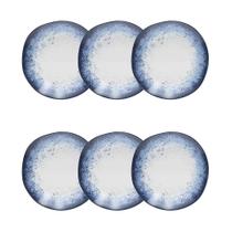 Jogo 6 Pratos Sobremesa Ryo Galapagos 21,5cm Porcelana Oxford Jogo 6 Pratos Sobremesa Ryo Galapagos 21,5cm Porcelana Oxford
